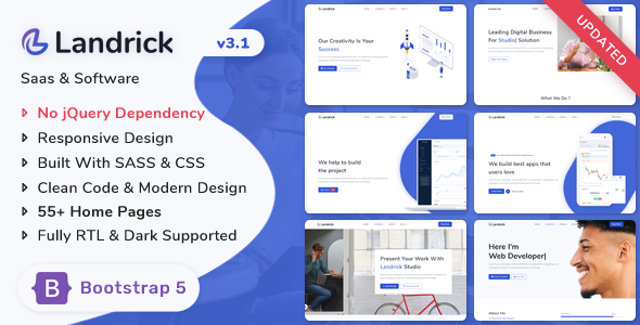 Landrick,Landing Page Template,Software Bootstrap Template.,Landrick - Saas & Software Bootstrap 5,bootstrap v5.0.0,Landrick_v3.1.1